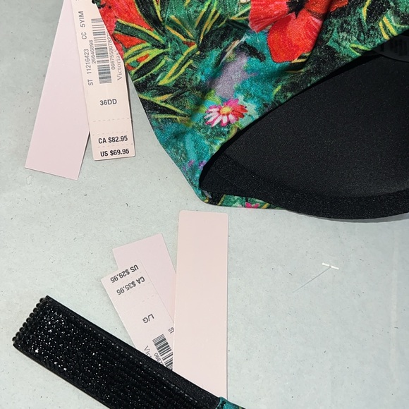 2pcs 36DD & L Victoria’s Secret Swim Push Up Top & Barzilian Bikini Bottom - Picture 10 of 16